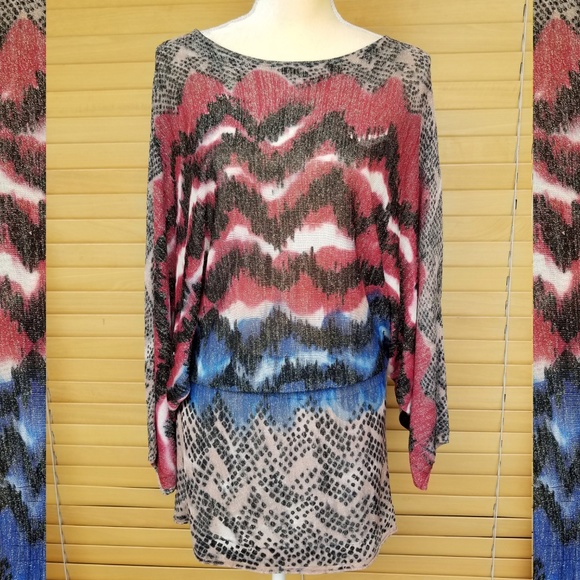 Aoyama Itchome Dolman top metallic mini dress - Picture 1 of 8